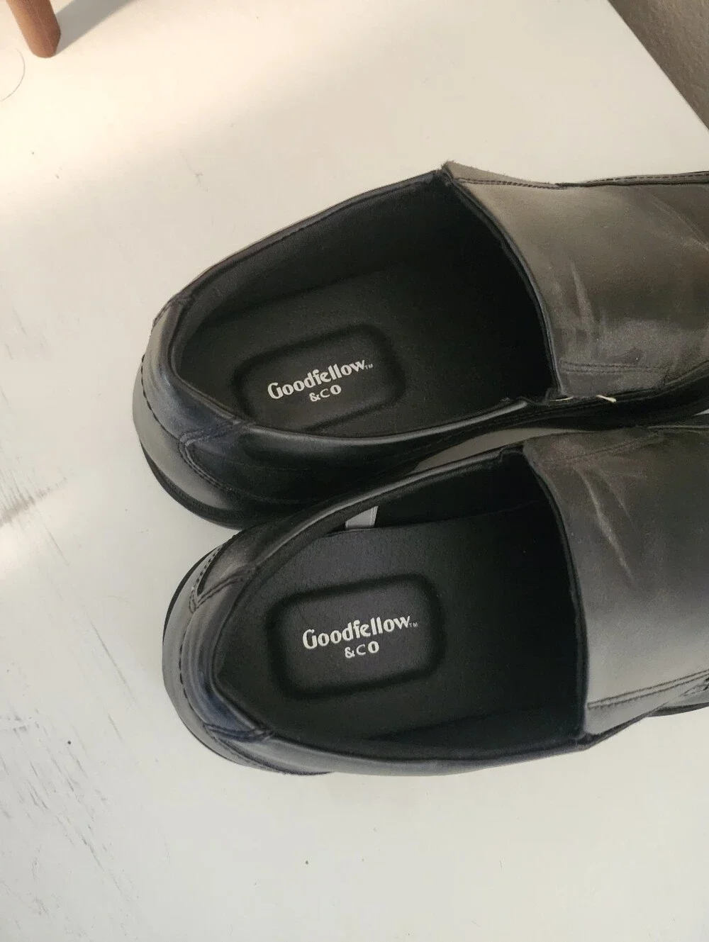 Men's Black Slip-On Dress Loafers - Good Fellow. Size 9.5.